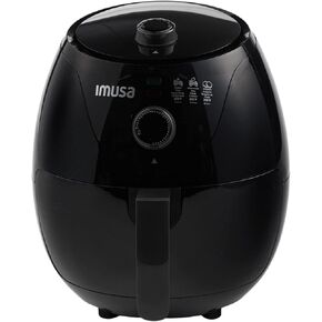 IMUSA 3.3 Quart Black Electric AIr Fyer with Multi Function Knob, 1200 Watts