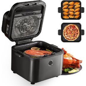 Midea DualTaste Air Fryer, 7Qt Large Air Fryer with JuicyLock Technology, 7 Presets & 1 DIY Function, Black