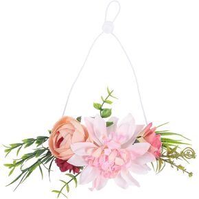 Dog Flower Crown Dog Floral Collars - Pet Headwear Flower Leaves, Pet Wedding Costumes, Puppy Adjustable Flowers Wreath Headwear Halo, Dog Collars Dog Headband