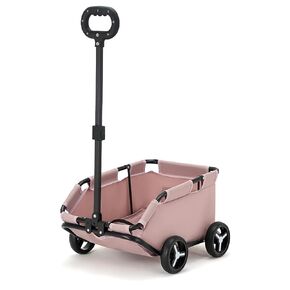 Dog Stroller 4 Wheels Folding Dog Cart Pet Stroller for Travelling Shopping Walking Playing for Small Dogs Cats (Pink)