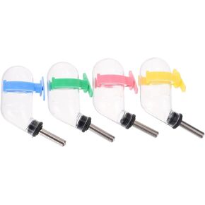 4pcs Hamster Drinking Fountain Bunny Water Bottle Small Animal Water Feeder Auto Feeder Hanging Water Bottle Plastic Water Bottle Water Storage Bottle Squirrel Guinea Pig