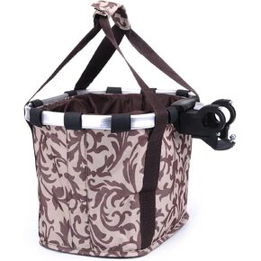 سلة دراجة الحيوانات الأليفة وحقيبة الناقل - سلة دراجة للسفر للحيوانات الأليفة قابلة للطي والانفصال - حامل سلة ركوب الدراجة للحيوانات الأليفة الصغيرة والكلاب والقطط والأرنب (أرجواني) in Kuwait