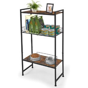 Elevated Dog Bowls, Adjustable Raised Dog Bowl Stand with Storage Shelf for Dog Accessories,Lifted Dog Bowl Holder for Medium Small Dogs in Kuwait