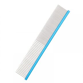 Dog Comb for Removes Tangles & Knots, Stainless Steel Pet Grooming Comb Rounded Teeth Dense & Sparse Comb for Cats Dogs Rabbits Long Short Hair