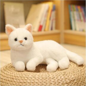 Cute cat Plush Toys, pet Animal Stuffed Toys, Children's Gifts, (Black)