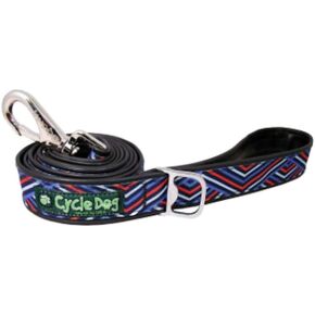 Pet Recycled Leash Blue Orange Diagonals Bottle Opener Metal 6'