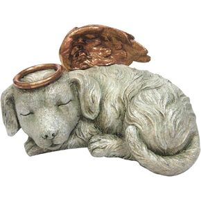 Pacific Giftware Pet Memorial Angel Dog Sleeping Cremation Urn Memorial Statue Bottom Load 30 Cubic Inch