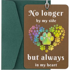 Pet Sympathy Card for Dog, Rainbow Bridge Poem for Loss Dog,Dog loss Card for Dog owners,Dog Condolence Card,Pet Memorial Rainbow Bridge Gifts (Pink)