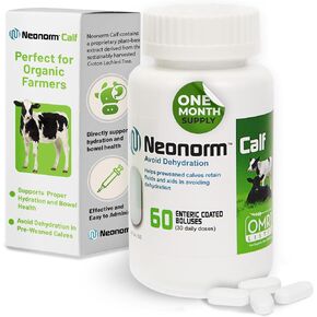 Jaguar Animal Health Neonorm Calf - Enteric Coated Supplement Boluses for Proper Hydration & Bowel Health - Plant-Based Product for Pre-Weaned Calves (60 Count) in Saudi Arabia