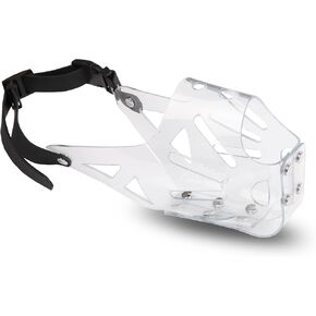 YAODHAOD Dog Muzzle Transparent PVC for Medium Large Dogs,Dogs Can Pant, Eat and Drink, Prevents Biting and Rummaging for Wild Animals,Comfort Breathable (S)
