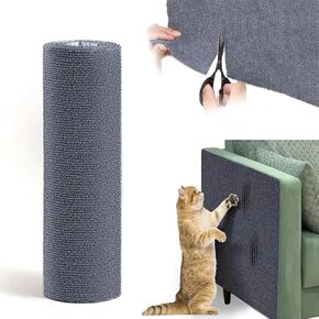 Cat Scratch Furniture Protector, Cat Couch Protector from Cat Claws, Couch Cat Scratcher Mat Furniture Protectors from Cats Scratching Mat, Wall Sticky Scratch Play Mat (Brown, 78.7"x15.8")