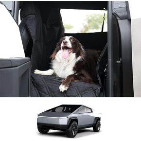 Dog Seat Cover for Tesla Cybertruck Accessories 2024, Widened Waterproof Pet Rear Seat Mat for Cybertruck