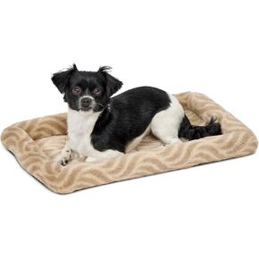MidWest Homes For Pets QuiteTime Deluxe Wave Bolster Bed for Small Dogs; Easily Machine Wash and Dry; Tan; 22"; 40222-WVTN in Saudi Arabia