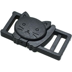 25pcs 3/8" Safty Breakaway Buckles for Cat Collar Black
