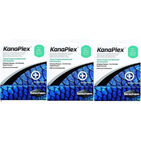 Seachem Metroplex METRONlDAZOLE Focus Kanaplex Paraguard Neoplex Sulfaplex Polyguard Garlic Guard Saltwater Freshwater Aquarium lnfection ANTlBlOTlC (3 Pack Kanaplex 5g Each)