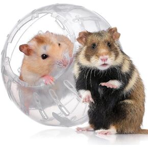 FOMIYES Hamster Running Ball Toys Guinea Pig Ball Small Animals Running Balls Cage Rat Running Balls Exercise Balls for Chinchilla Dwarf Hamster Ball Small Pet Supplies White Plastic Mini