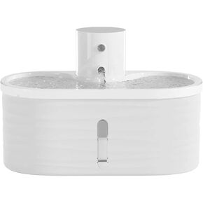 Pet Water Fountain W4L Wireless Rechargeable Battery: 84.5oz/2.5L Pet Fountain for Drinking - Automatic Pet Water Dispenser Bowl - Water Level Window - Built-in Lithium Battery Working for 80 Days