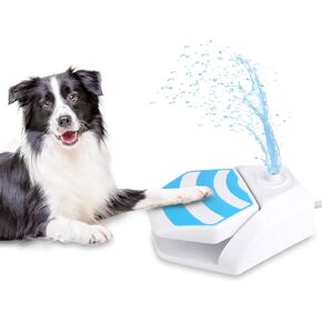Outdoor Dog Water Fountain Step On,Dog Sprinkler,Paw Activated Drinking Pet Dispenser,2 Spray Modes Equipped with 66in Water Hose