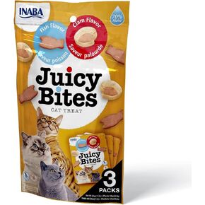 INABA Juicy Bites Fish & Clam Flavor 3 Pack
