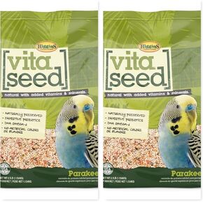 Higgins 2 Bag Bundle of Higgins Vita Seed Parakeet Bird Food 2.5 lb. ea. Parakeet Food. 2 Bags 5 Pounds Total