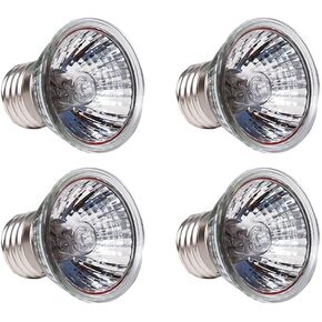CTKcom 4-Pack 50W مصباح التدفئة، 110V F مصباح التدفئة بقعة مصباح لحوض السمك السلاحف المائية الزواحف سحلية الموائل الإضاءة الحرارية، 4 قطع