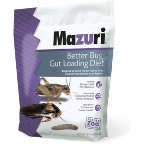 Mazuri | Better Bug Gut-Loading Cricket Diet | 8 Ounce (8 OZ) Bag