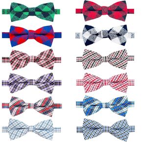 Dog Bow Ties, 10pcs KOOLMOX Dog Bowties, Dog Neck Ties With Adjustable Dog Bow Tie Collar, Plaid Puppy Bow Tie For Small Medium Boy Girl Dogs Cats Pet Summer Gifts Holiday Costume Grooming Accessories