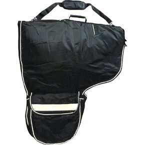 حقيبة حمل سرج غربية عاكسة من النايلون من Majestic Ally مع جيوب كبيرة - أسود in Kuwait