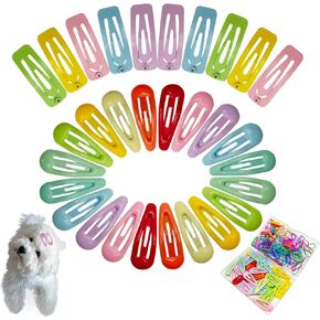 Dog Hair Clips Pet Hairpin Hair Accessories for Dog Cat Puppy Girl, 30 Piece Hair Clips, 100 Rubber Bands, Pet Accessories Storage Box