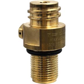 Soda Water CO2 Cylinder Valve M18x1.5 Bottle Replaceable Adapter ON/OFF Refill TR21-4