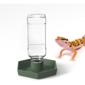 Reptile Water Dispenser-7.5 oz(250ml) Bearded Dragon Water Bowl - small water Dish for Tortoise - Bowls for Reptiles & Amphibians (S)