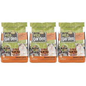 Higgins 3 Pack of Vita Garden Hamster and Gerbil Food, 2.5 Pounds Each, with Fiber-Biotic Pellets