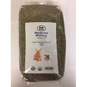 Modesto Milling Organic, Non GMO Rabbit & Chinchilla Pellets,10 lbs; Item# 682