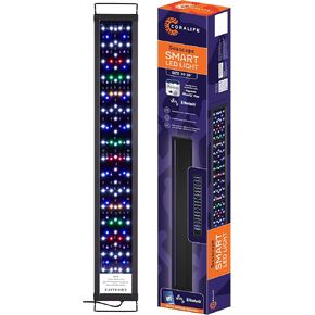 Coralife Fish Tank Aquarium Seascape WIFI/Bluetooth SMART LED Light Fixture, 48-54"