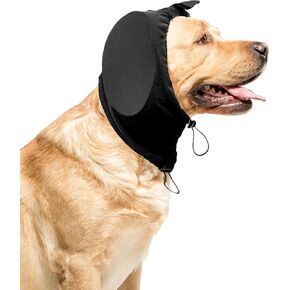 Dog Ear Muffs Noise Protection, Noise Cancelling Headphones for Dogs, 32dB NRR Dog Earmuffs for Hearing Protection from Thunder, Fireworks (L, Black)