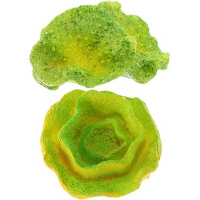 VICASKY Unique Coral Design 2pcs Artificial Coral Ornament Fish Tank Coral Decoration Resin Craft Decoration Fake Coral Model Underwater Decor (Red) Fish Tank Landscape