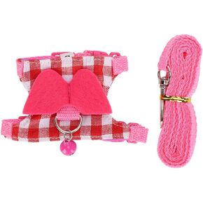 Vest Leash Set Pet Harness, Easy Control Small Animal Outdoor Pet Leash, Chinchilla for Ferret(S Number)