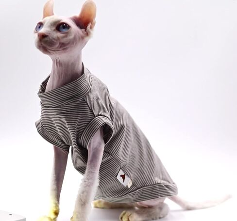 Cotton Sphynx Cat Clothes Spring and Summer Thin High Elasticity Devon Rex, Konish Clothes Hairless Cat Clothes Cat Apparel for Small Cats and Dogs (Blue, XX-Large) in Saudi Arabia