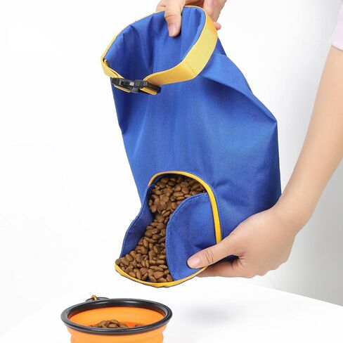 Pet Food Travel Bag - 5.5lb 8L Capacity, Large kibbles Food Storage, Feed Bag (Without Collapsible Dog Bowls) in Saudi Arabia