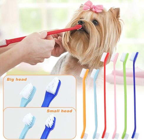 Dog Toothbrush, Finger Toothbrushes, 3 Triple Head Pet Toothbrushes 6 Double Head Tooth Brush 4 Pack Finger Rubber Toothbrushes, Multi Angle Brushes for Dog Cat Oral Dental Health(13pcs) in Saudi Arabia