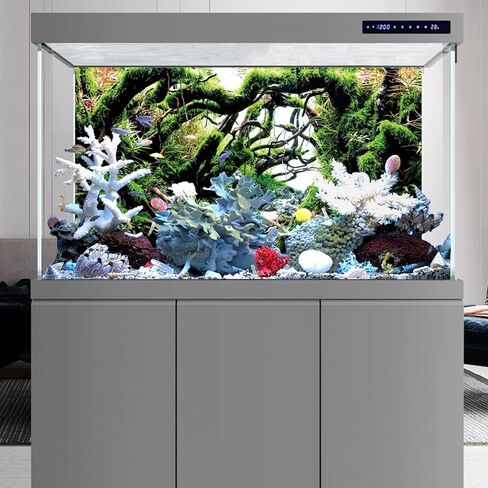 AWERT 72x18 inches Branches Fish Tank Background Green Algae Aquarium Background River Bed & Lake Aquarium Background Vinyl Background in Saudi Arabia