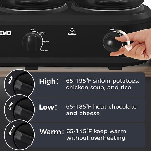 Triple Slow Cooker Buffet Server Food Warmer with 3 Adjustable Temperature Modes, Slow Cooker with 1.5 QT Ceramic Pot, Removeable Glass Lid and 3 PVC Spoons, Dishwasher Safe, Stainless Steel in Kuwait