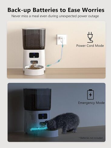 Automatic Cat Feeder - 6L WiFi Cat Feeder for Remote Feeding with APP Control, Low Food & Blockage Sensor, Sandpoy Timed Pet Feeder for Cats & Dogs, Up to 10 Meals Per Day in Saudi Arabia