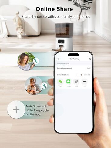 Automatic Cat Feeder - 6L WiFi Cat Feeder for Remote Feeding with APP Control, Low Food & Blockage Sensor, Sandpoy Timed Pet Feeder for Cats & Dogs, Up to 10 Meals Per Day in Saudi Arabia