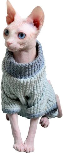 Bonaweite Hairless Cats T-Shirt Dress, Breathable Cat Wear Clothes Vest Shirts for Sphynx, Cornish Rex, Devon Rex, Peterbald in Saudi Arabia