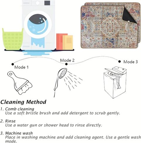 Washable Pee Pads for Dog - 2 Pcs 35"x47" Bohemian Style Superior Reusable Pet Training Pads - Waterproof Pads Protects Against Urine Leakage Non-Slip Grip Prevents Slipping & Bunching in Saudi Arabia