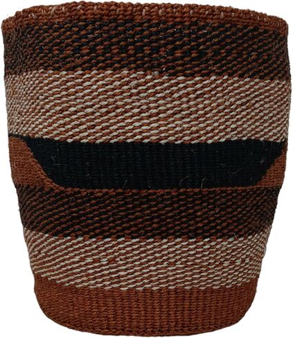 Round Plant Baskets with Geometric Patterns, Woven Rustic Baskets for Plants, Sisal Woven Plant Baskets (Style 12) in Saudi Arabia