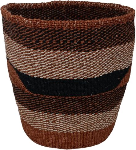 Round Plant Baskets with Geometric Patterns, Woven Rustic Baskets for Plants, Sisal Woven Plant Baskets (Style 12) in Saudi Arabia