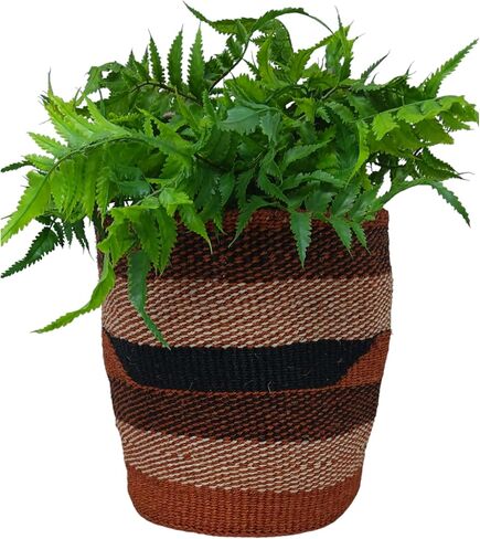 Round Plant Baskets with Geometric Patterns, Woven Rustic Baskets for Plants, Sisal Woven Plant Baskets (Style 12) in Saudi Arabia