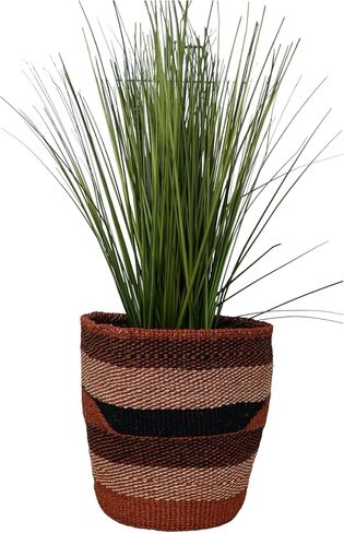 Round Plant Baskets with Geometric Patterns, Woven Rustic Baskets for Plants, Sisal Woven Plant Baskets (Style 12) in Saudi Arabia
